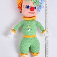 Handgefertigte gehäkelte Puppe Clown "Alfredo" aus Baumwolle_Amigurumi Faschings Clown, Geschenk für Kinder Bild 6