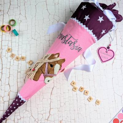 Schultüte aus Stoff Pferd