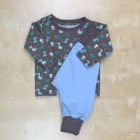 Babykleidung Gr. 68; Kleidungsset Shirt & Pumphose; Einzelstücke; Kleidung mit Dinos; Dinosaurier; handmade Bild 1