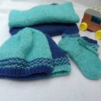 Wollsocken für Neugeborene, Babysocken handgestrickt Bild 3