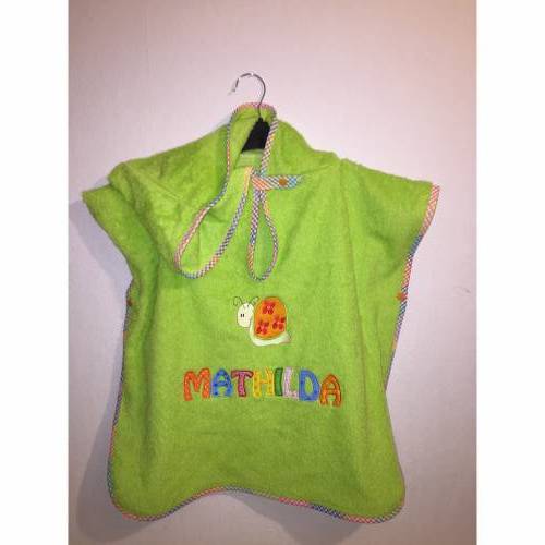 Badeponcho, Poncho mit Stickbild und Name nach Wunsch