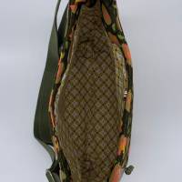 Hobo-Bag, Handtasche, Umhängetasche Tulpen retro grün/braun/beige, Handarbeit Bild 8