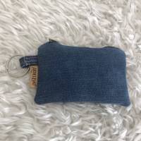 Kleines Mäppchen aus Jeans Upcycling, Schlüsselmäppchen, Portemonnaie, Schlüsseltasche Bild 5
