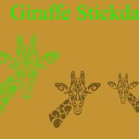 Giraffe , Stickdatei, in drei größen Bild 1