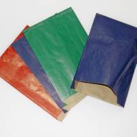 Papier-Tüten, Geschenktüten, rot, blau, grün, Kraftpapier Flachbeutel, Geschenkverpackung, Papierbeutel ohne Boden Bild 2