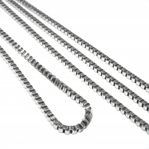 1 Meter Venezianer Kette  Edelstahl, 2x2mm, Edelstahlkette, Kette, quatratische  Gliederkette