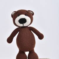 Handgefertigte gehäkelte Puppe Bär "Balu" aus Baumwolle, Teddybär, Geschenk für Kinder, Baby zu Ostern Bild 1