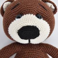 Handgefertigte gehäkelte Puppe Bär "Balu" aus Baumwolle, Teddybär, Geschenk für Kinder, Baby zu Ostern Bild 2