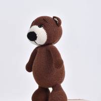 Handgefertigte gehäkelte Puppe Bär "Balu" aus Baumwolle, Teddybär, Geschenk für Kinder, Baby zu Ostern Bild 3