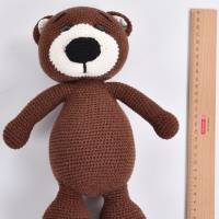 Handgefertigte gehäkelte Puppe Bär "Balu" aus Baumwolle, Teddybär, Geschenk für Kinder, Baby zu Ostern Bild 5