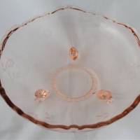 Glasschale Rosalinglas Vintage apricot Bild 1