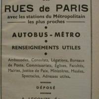 Plan De Paris par Arrondissement -ca. 1955,A.Leconte Editieur Paris. Bild 2