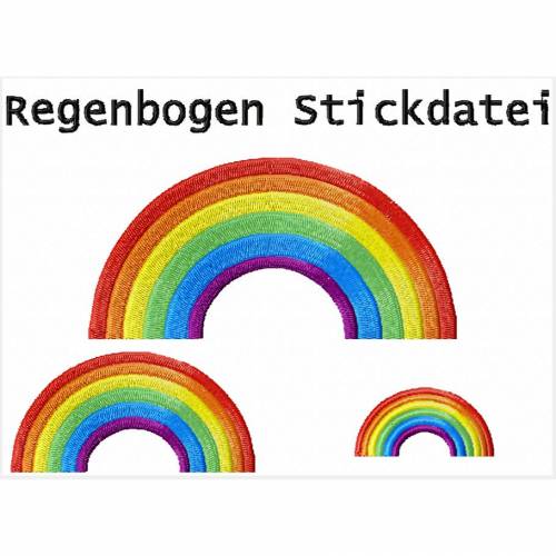 Regenbogen Stickdatei