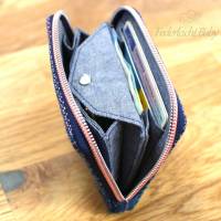 Portemonnaie Mini Mynta  - Mini Geldbeutel mit umlaufenden Reißverschluss - Unikat aus Tragetuch Bild 4