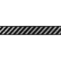 Gummibänder-25 mm-50 cm- Meterware-Glitzer-mit schwarzen Diagonalstreifen-8 verschiedene Farbvarianten Bild 5