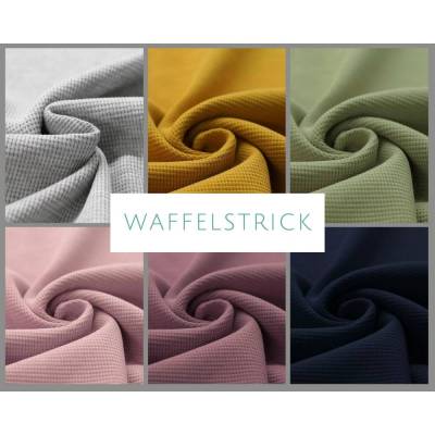 ab 50cm Waffelstrick Jersey - 100% Baumwolle Waffelstoff - Baby Kinder Kleidung Schlafsack, Latzhose