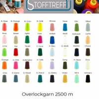 Hochwertiger Overlockgarn-2700 m Spule- 100 %Polyester-48 verschiedene Farben-Textile Center