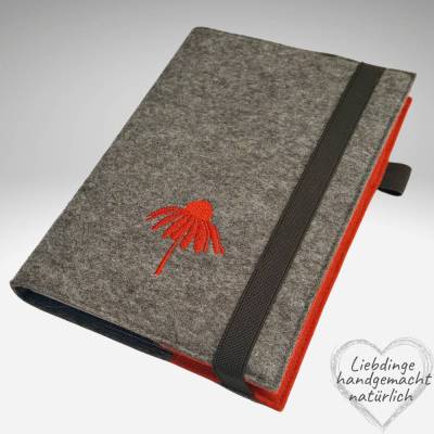 Notizbuch mit Filzeinband SONNENHUT . ECHINACEA  A5  KL18