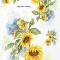 Sonnenblumen von Maria Kopec  R0913 254 -  Faserpapier - Reispapier - Decoupage - Serviettentechnik Bild 1