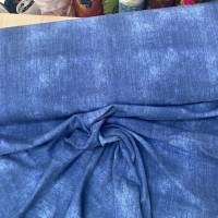 Baumwolljersey dunkelblau in Jeans Optik Bild 1