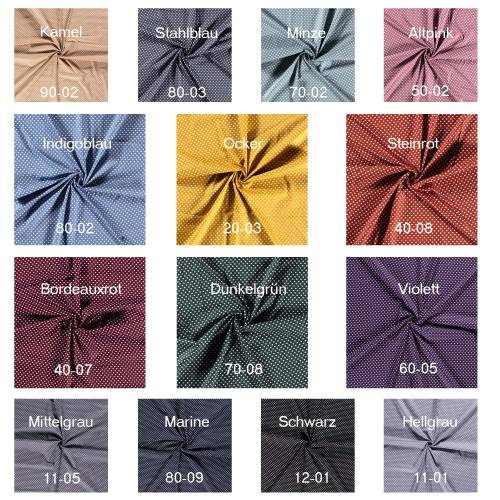 Popeline-Baumwolle-Herzen-14 Farben-Nooteboom Textiles-50 cm Schritte-Meterware