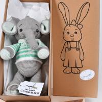 Handgefertigte gehäkelte Puppe Elefant "Manni" aus Baumwolle, Amigurumi Kuscheltier Elefant, Geschenk für Kinder Bild 9