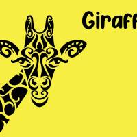 Giraffe, Plotterdatei , dxf, svg, eps Bild 1