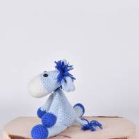 Handgefertigte gehäkelte Puppe Esel "Oscar" aus Baumwolle Bild 4
