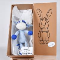 Handgefertigte gehäkelte Puppe Esel "Oscar" aus Baumwolle Bild 6