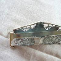Vintage Serviettenhalter Metall mit filigranem Loch-Stanzmuster aus den 60er Jahren Bild 6