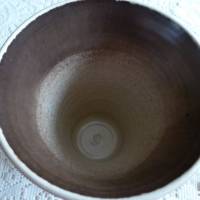 Vintage schlichte braune Vase - Keramik Bild 3