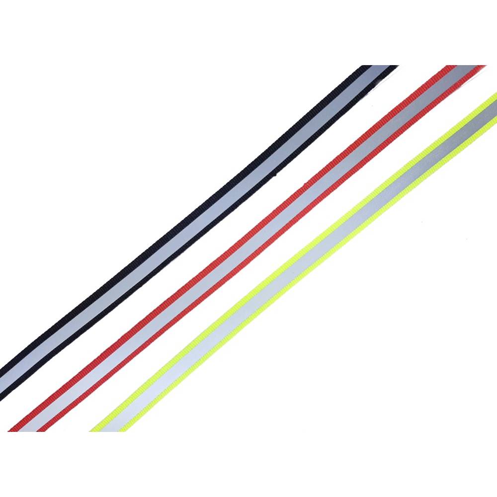 Reflektorband zum Aufnähen, 10mm breit, neon gelb, rot oder schwarz Bild 1