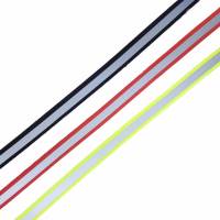 Reflektorband zum Aufnähen, 10mm breit, neon gelb, rot oder schwarz Bild 1