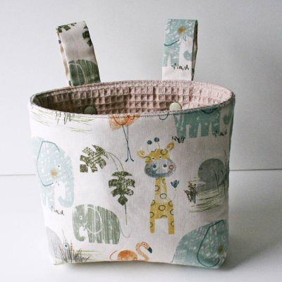 Bettutensilo wilde Tiere aus Afrika , Laufstalltasche, Lenkertasche, Laufrad, Dreirad, Babybett, TripTrap, Hochstuhl