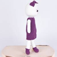 Handgefertigte gehäkelte Puppe Hasen "Rike, Nanni, & Stella" aus Baumwolle, Kuscheltier, Süßes Geschenk zu Oster Bild 6