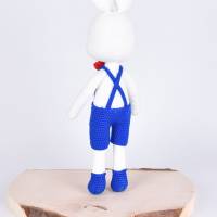 Handgefertigte gehäkelte Puppe Hasen "Rike, Nanni, & Stella" aus Baumwolle, Kuscheltier, Süßes Geschenk zu Oster Bild 7