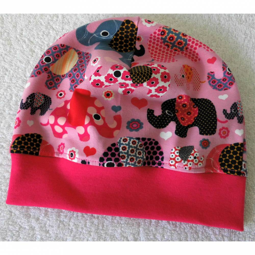 Beanie Jerseymütze  Übergangsmütze  Rosa   Handmade 