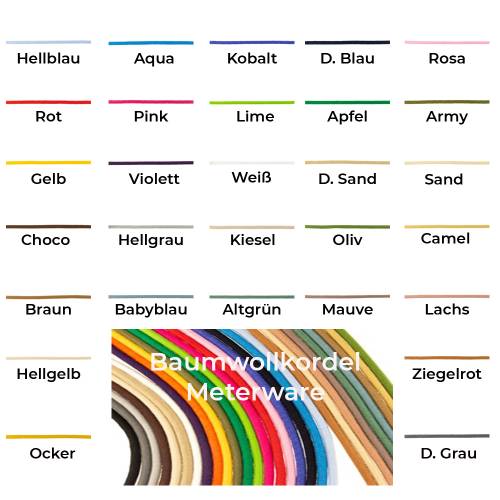 Hochwertige Baumwollkordel-10 mm-Meterware-50cm Schritte-65 Prozent Polyester- 35 Prozent Baumwolle