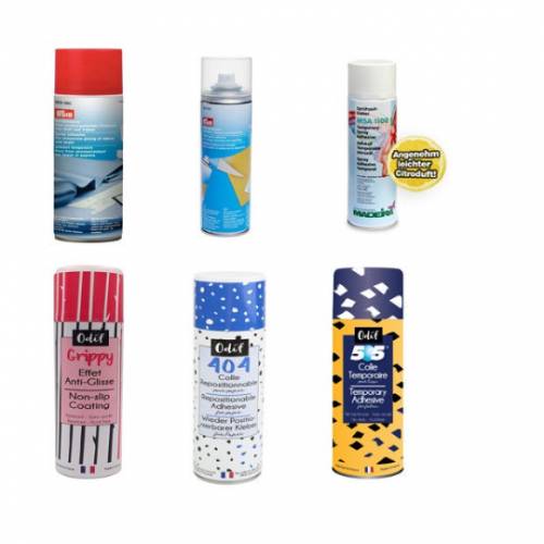 Verschiedene hochwertige Sprühfixierer/ -kleber/-positionierer und Antirutschsprays-Schneiderbedarf-Kurzwaren-Odif-Prym