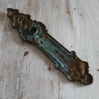 alte Schlüssellochblende Beschlag aus Metall Bild 5