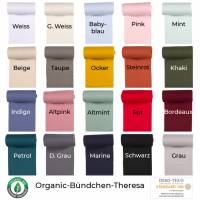 Organic-Bündchen-Theresa-20 Farben-25 cm Schritte-Meterware-35 cm Schlauch-OCS-Organic Standard & GOTS zertifiziert Bild 1
