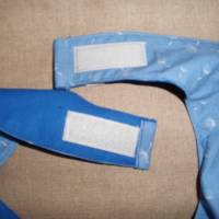 Halstuch Sabbertuch Speichelfänger für Erwachsene Baumwolle hellblau mit weißen Pusteblumen Bild 2