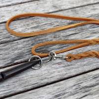 Miniatur Handschlaufenleine aus Fettleder geflochten als Schlüsselband, Pfeifenband, Hundeleine Fettlederleine Bild 6