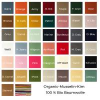 Organic-Musselin-100 % Bio Baumwolle-50cm Schritte-Meterware Bild 2