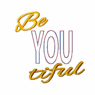 Trapunto - Stickdatei "Be YOU tiff" für Taschen, Täschchen und Ähnliches