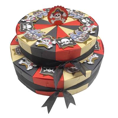 Gastgeschenk-Torte mit Piratenmotiv – wahlweise 12 oder 24 Stück – individuell personalisierbar