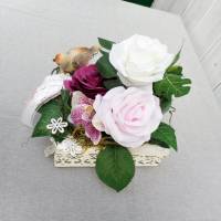 Tischgesteck edel, Gesteck, Tischdeko, Deko mit Blumen Bild 5