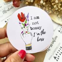 Sticker-Set "Boss Lady" | Feminist Aufleber | Handmade | Deco-Aufkleber für Laptop | Set mit 2 Deko Aufkleber Bild 3