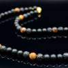 Herren Halskette aus Edelsteinen Tigerauge Onyx Lava mit Magnetverschluss, Länge 51 cm Bild 4