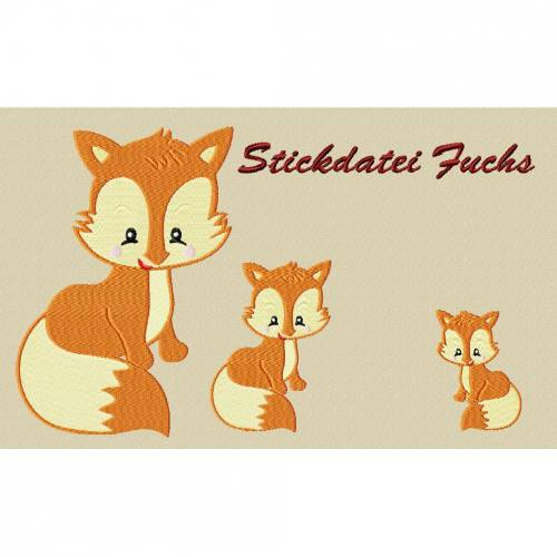 Stickdatei  Fuchs 50x70  70x100  125x180 mm